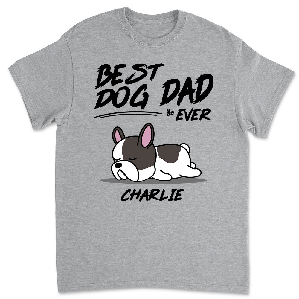 My Best Dog Dad Is - Personalized Custom Unisex 5.3 oz T-shirt for Pet Lovers