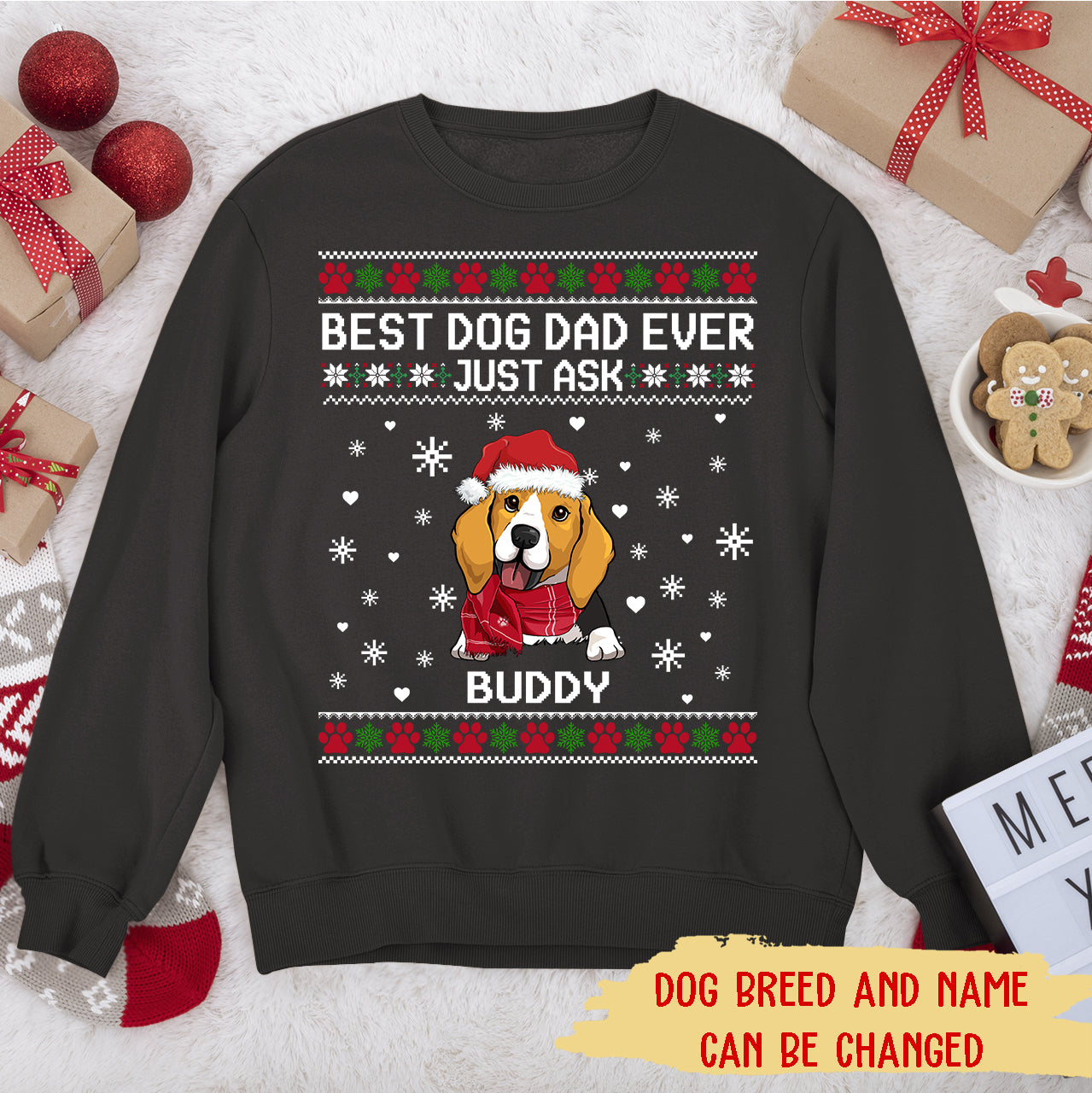 Best Dog Dad/Mom - Personalized Custom Unisex 8.0 oz Sweatshirt for Pet Lovers