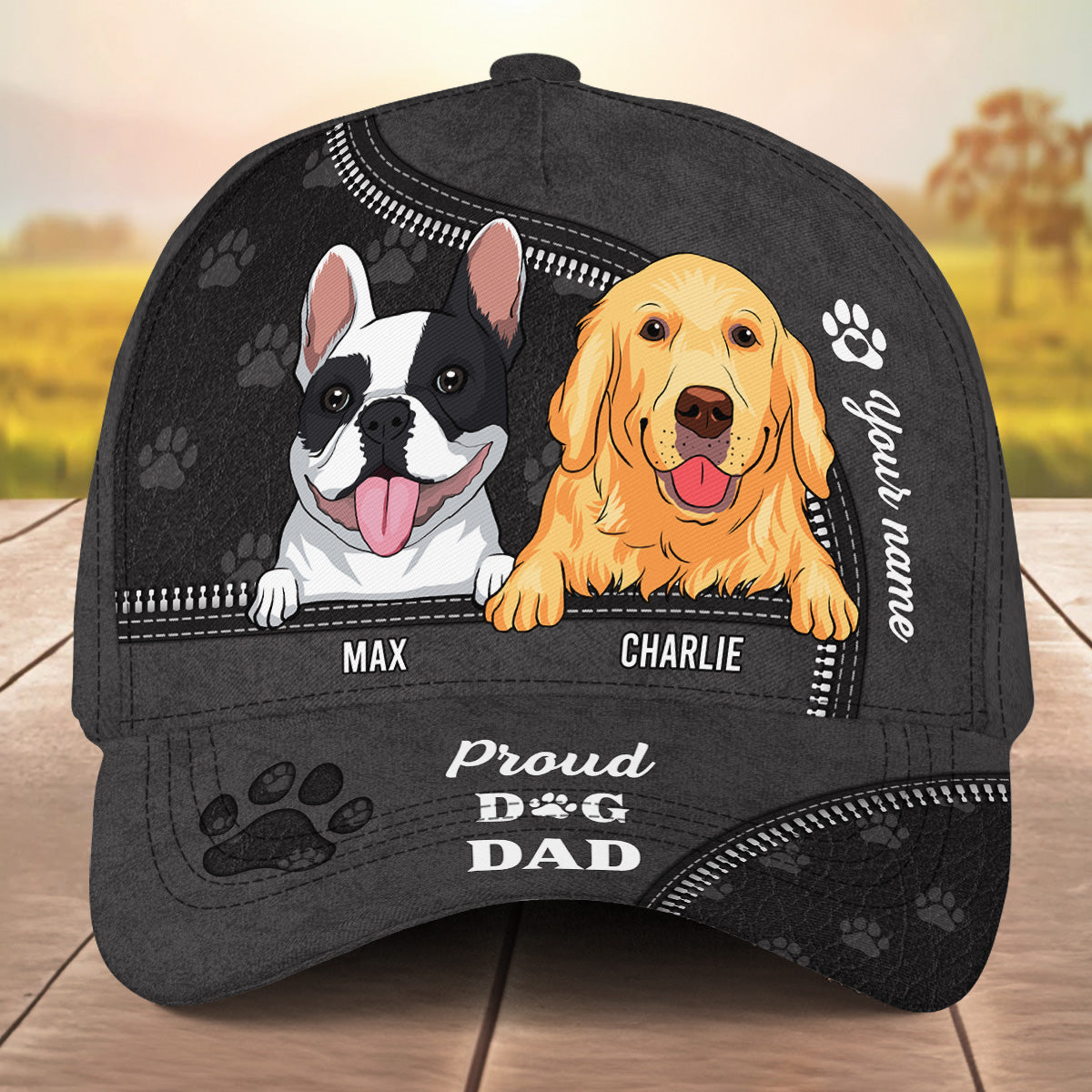Proud Dog Dad - Premium Personalized Custom Polyester Cap