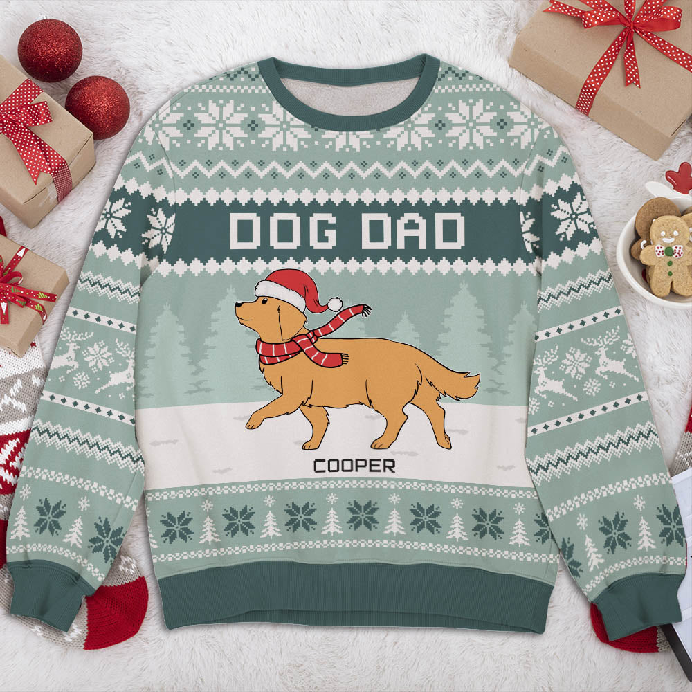 Personalized Custom All-Over-Print Dog Mom Dad Mint Sweatshirt - Ideal Gift for Dog Lovers