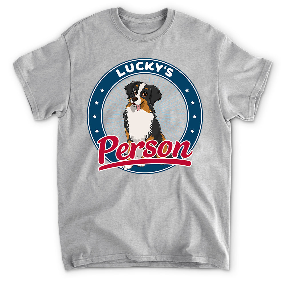 Customizable Dog Person Cartoon Unisex T-shirt - Ideal Gift for Pet Lovers
