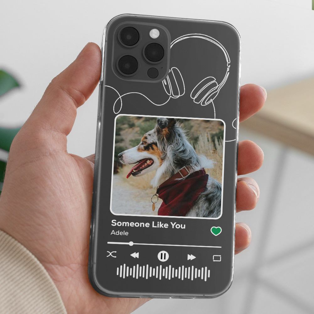 Personalized Music Player Custom Pet Phone Case - Ideal for Canine and Feline Lovers