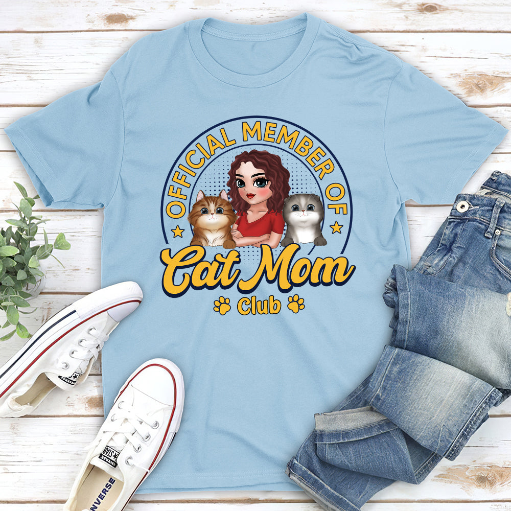 Exclusive Member Of Cat Mom Club - Personalized Custom Unisex 5.3 oz T-shirt