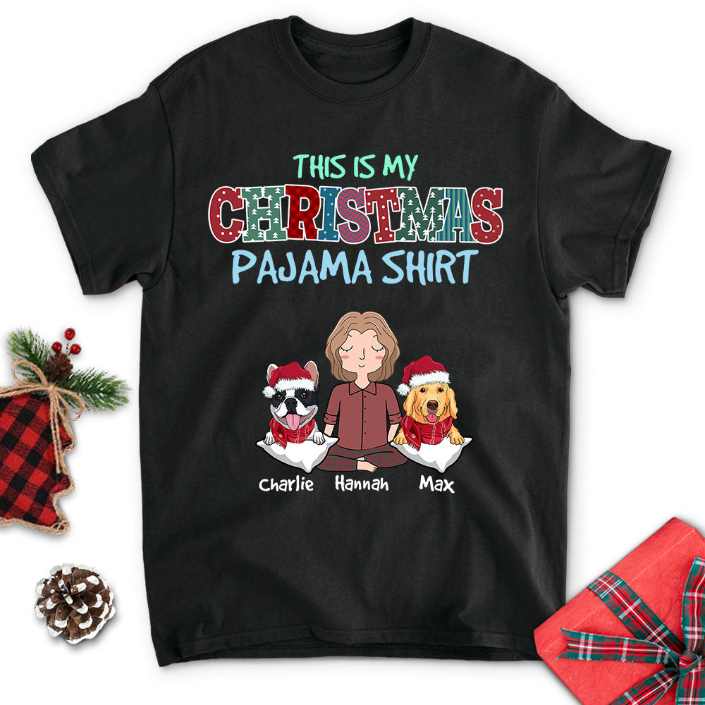 Personalized Custom Unisex Christmas Pajama Shirt (Dark Version) - Ideal Gift for Pet Lovers