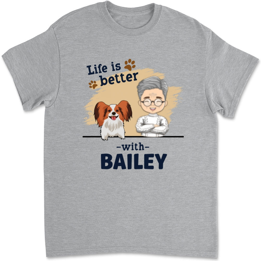 Exclusive Personalized Custom Unisex Better Dog Dad T-Shirt