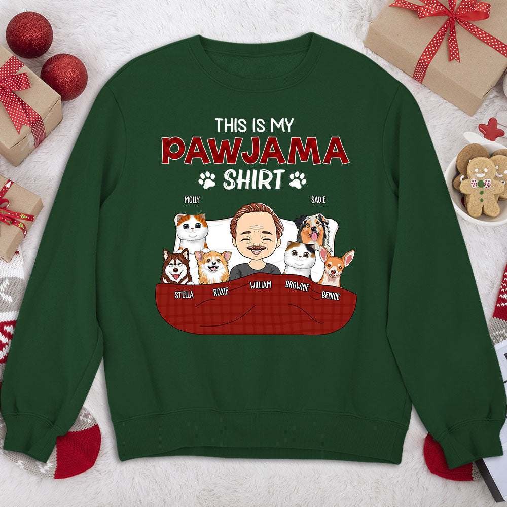 Personalized Custom Pajama Shirt Version 2 - Unisex 8.0 oz Customizable Sweatshirt for Pet Lovers