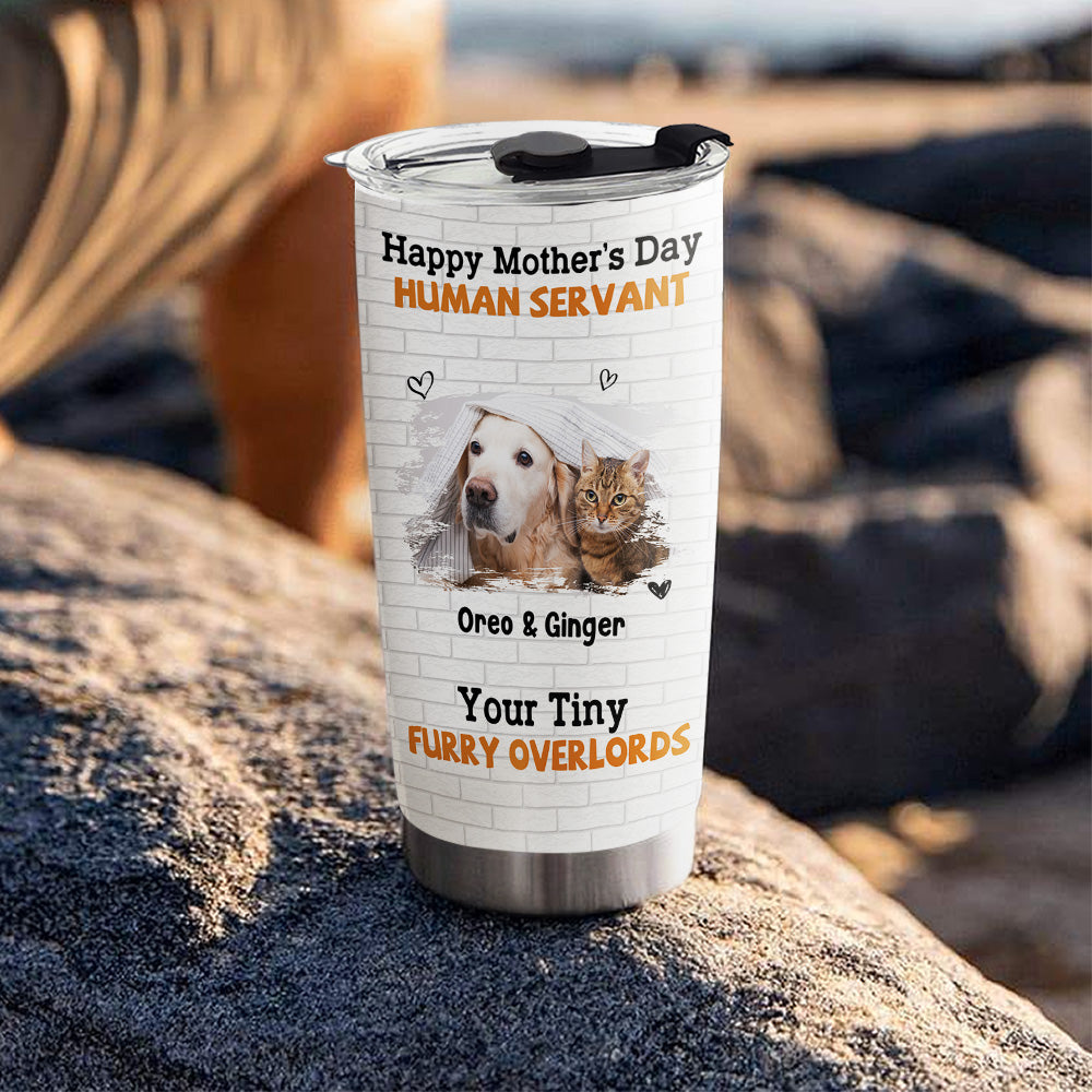 Personalized Tiny Pet Overlord Photo Custom Tumbler - 20oz High - Quality Stainless Steel