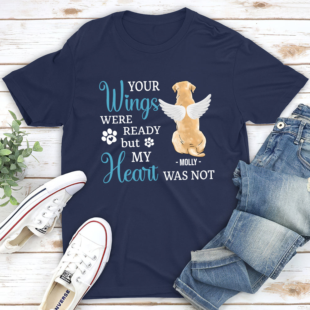 Your Wings Were Ready - Personalized Custom Unisex Memorial T-shirt for Pet Lovers