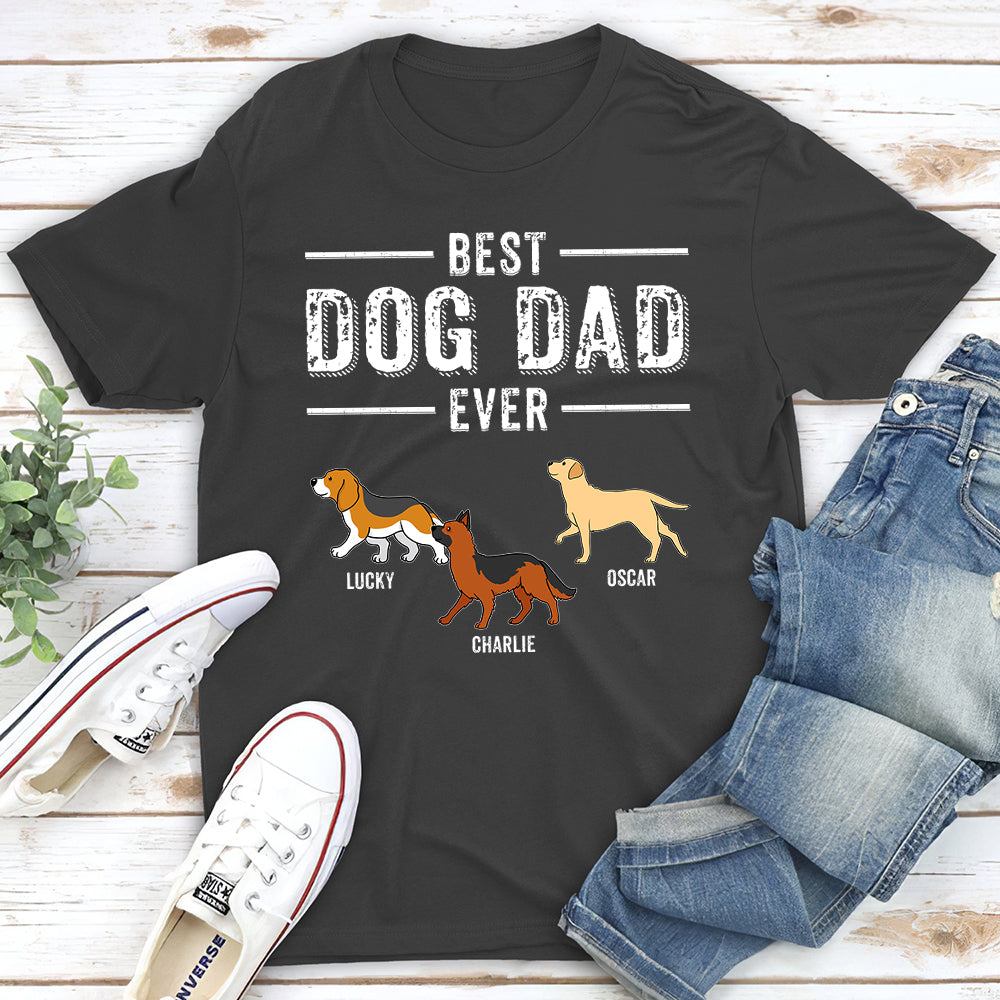 The Best Dad - Personalized Custom Unisex 5.3 oz T-shirt for Pet Lovers