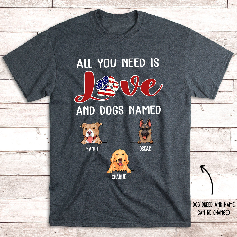 All You Need - Personalized Custom Unisex 5.3 oz T-shirt for Pet Lovers