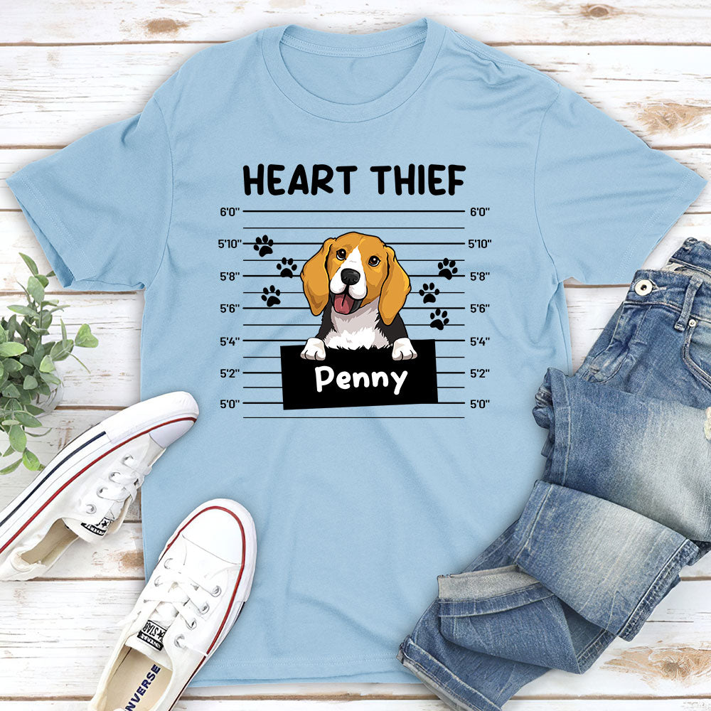 Heart Thief - Personalized Custom Unisex 5.3 oz T-shirt for Pet Lovers