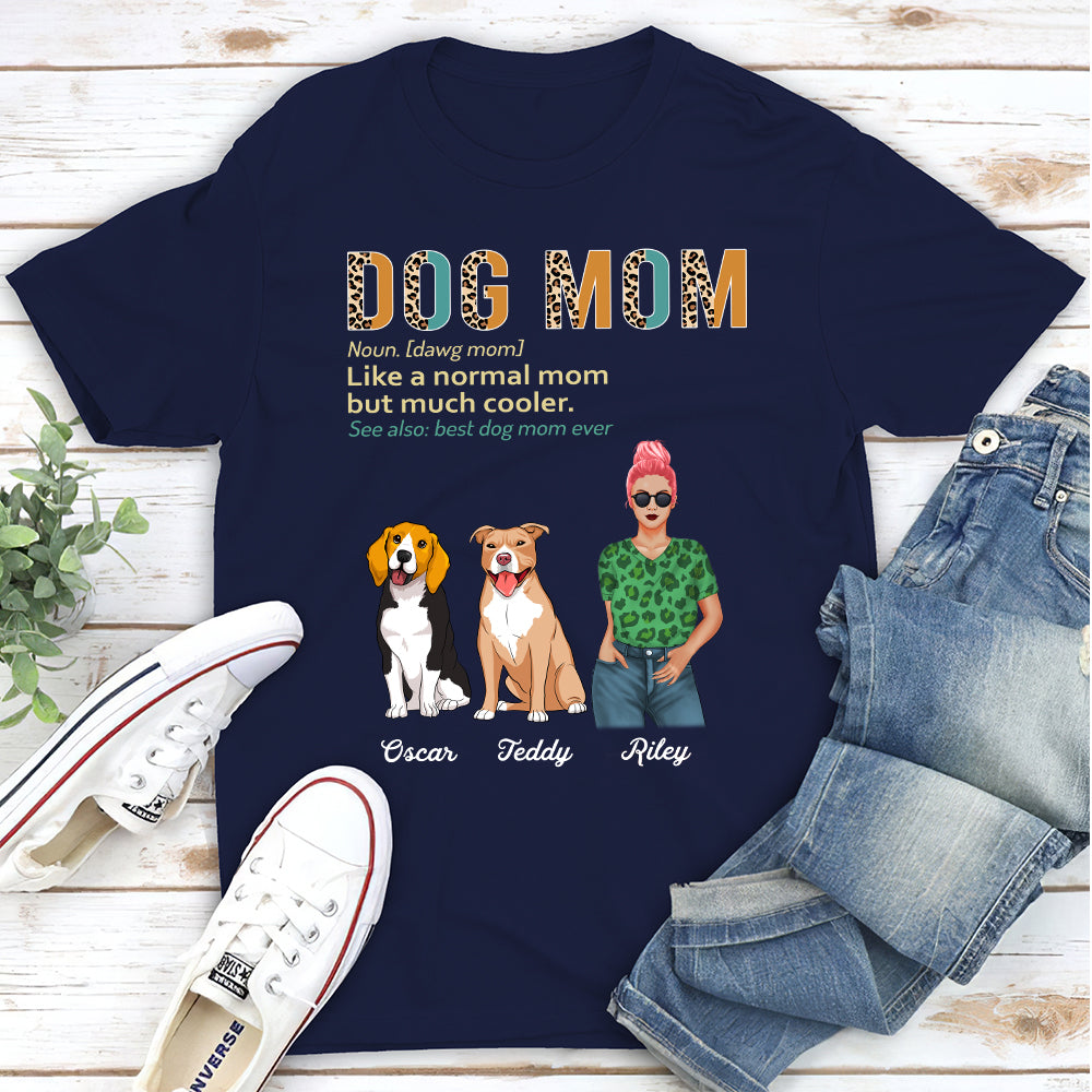 Super Cool Mom - Personalized Custom Unisex 5.3 oz T-shirt for Pet Lovers