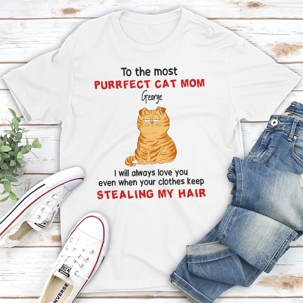 To The Most Purrfect Cat - Personalized Custom Unisex 5.3 oz T-shirt for Pet Lovers