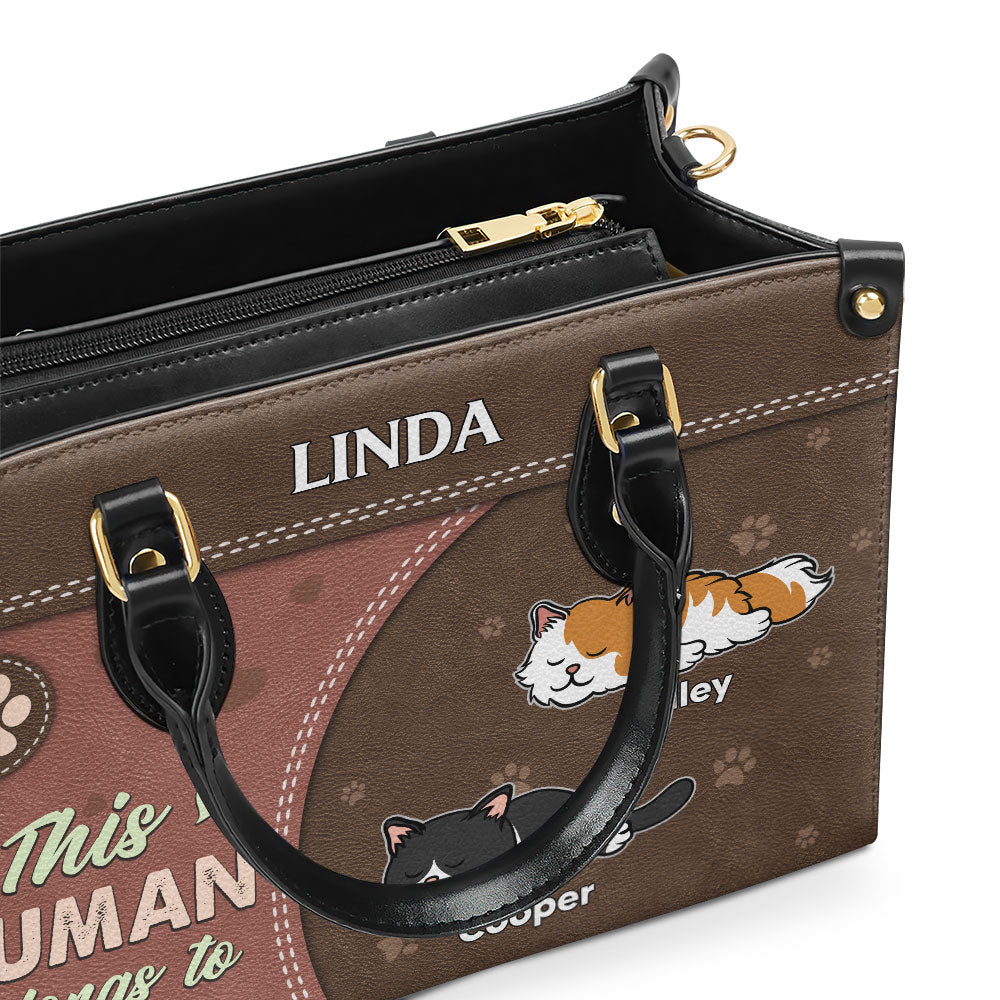 This Human Belongs To - Exquisite Personalized Custom Leather Handbag for Special Occasions