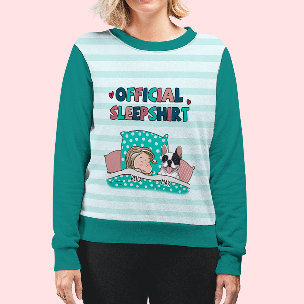 Exclusive Personalized Custom All-Over-Print Pet Official Sleepshirt for Pet Lovers