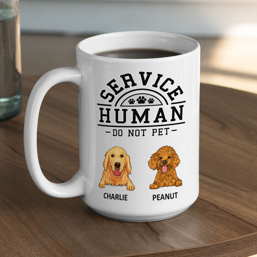 Unique Personalized Custom Coffee Mug with Dogs Service Human Logo - Ideal for Pet Lovers