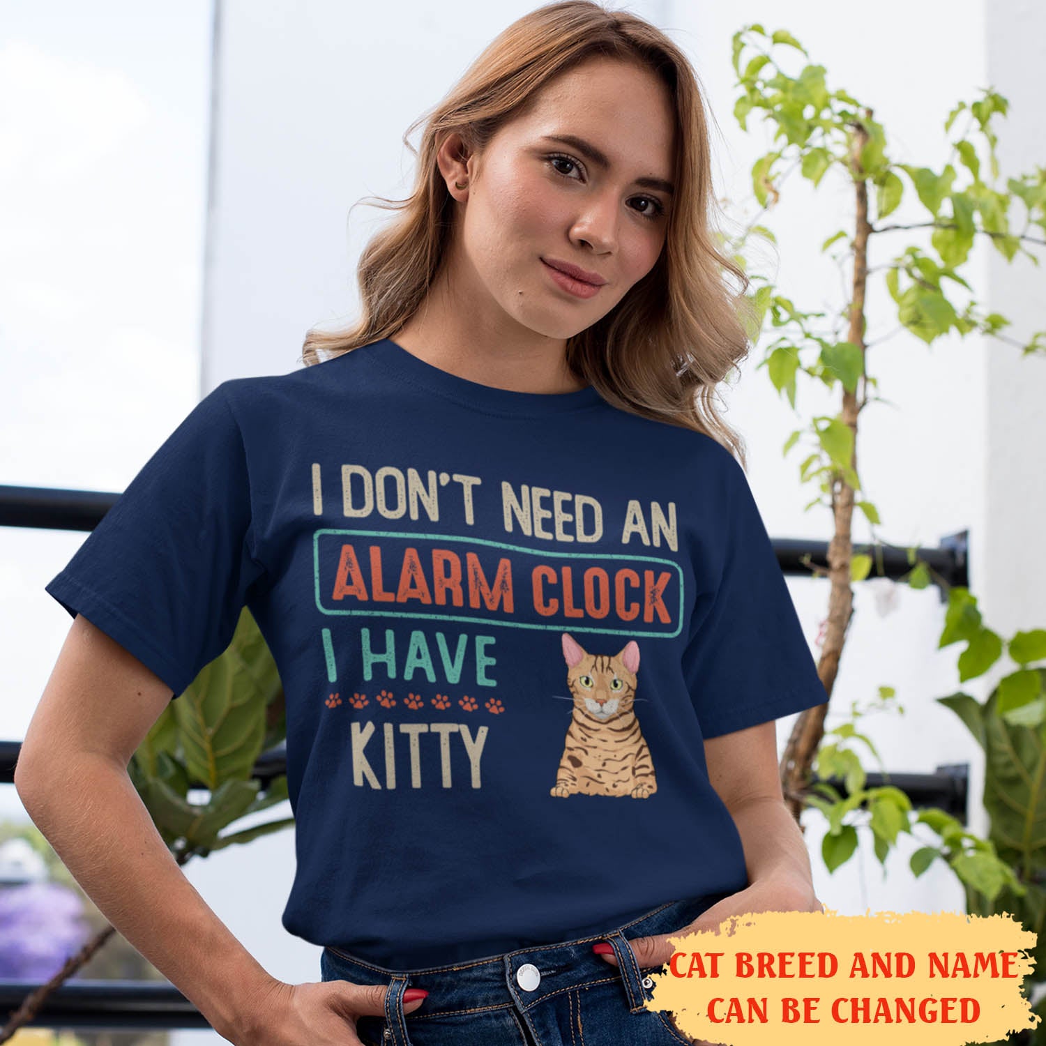 Personalized Custom Unisex 5.3 oz Alarm Clock-themed T-shirt - Ideal Gift for Pet Lovers