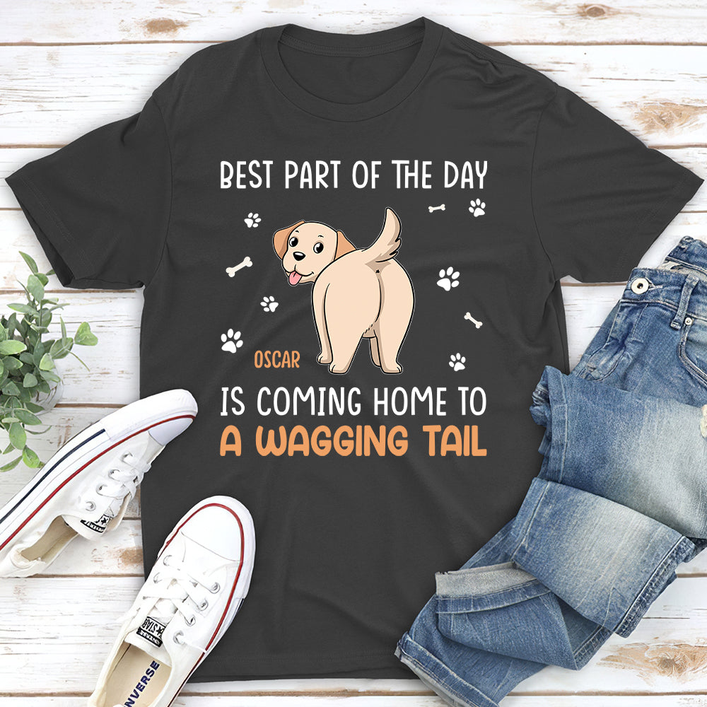 Best Part Of The Day - Personalized Custom Unisex 5.3 oz T-shirt for Pet Lovers