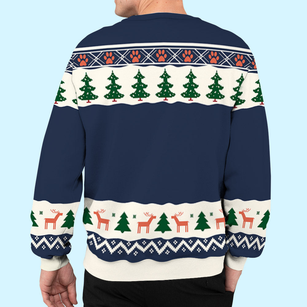 Pawlidays Winter - Exclusive Personalized Custom All-Over-Print Unisex Sweatshirt for Pet Lovers