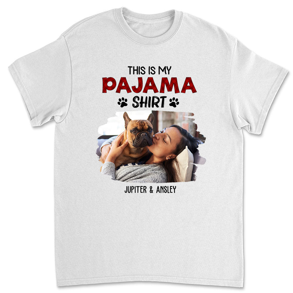 Personalized Custom Unisex Sleeping Pajama Shirt Photo T-shirt - Ideal Gift for Pet Lovers