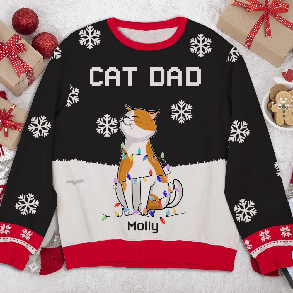 Cat Chilling - Personalized Custom All-Over-Print Unisex 8.8 oz Sweatshirt for Pet Lovers
