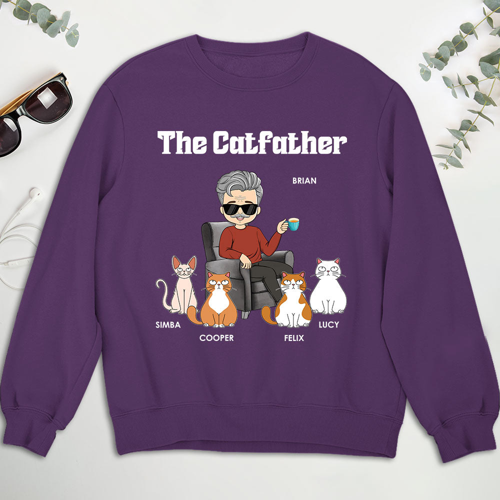 The Catfather - Stylish Personalized Custom Unisex 8.0 oz Sweatshirt for Pet Lovers