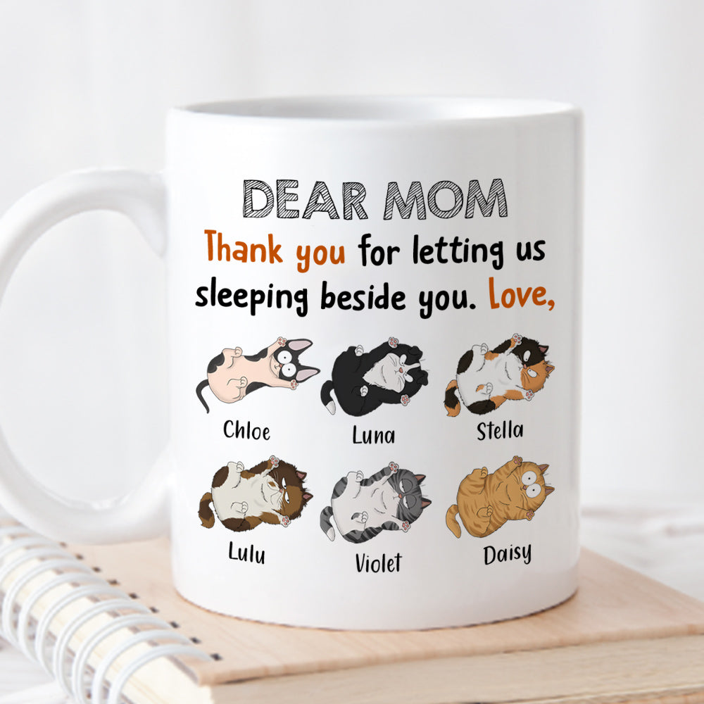 Personalized Custom 'Sleeping Beside You' Coffee Mug - Ideal Gift for Pet Lovers