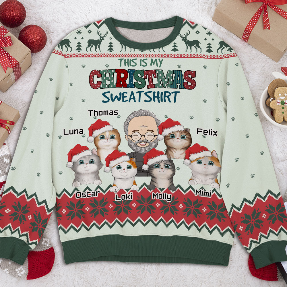 Personalized Custom All-Over-Print My Christmas Sweatshirt - Ideal Gift for Pet Lovers