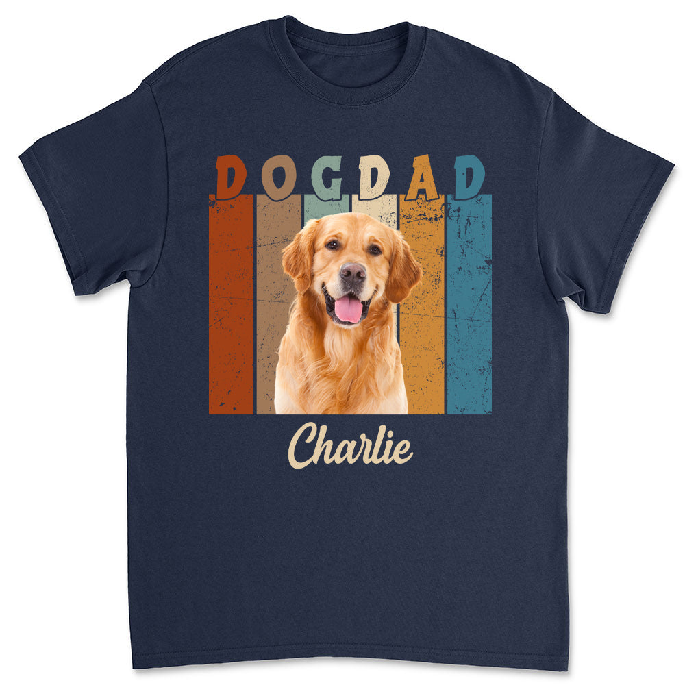 Stylish Dog Mom/Dad Retro - Personalized Custom Unisex Cotton Blend T-shirt