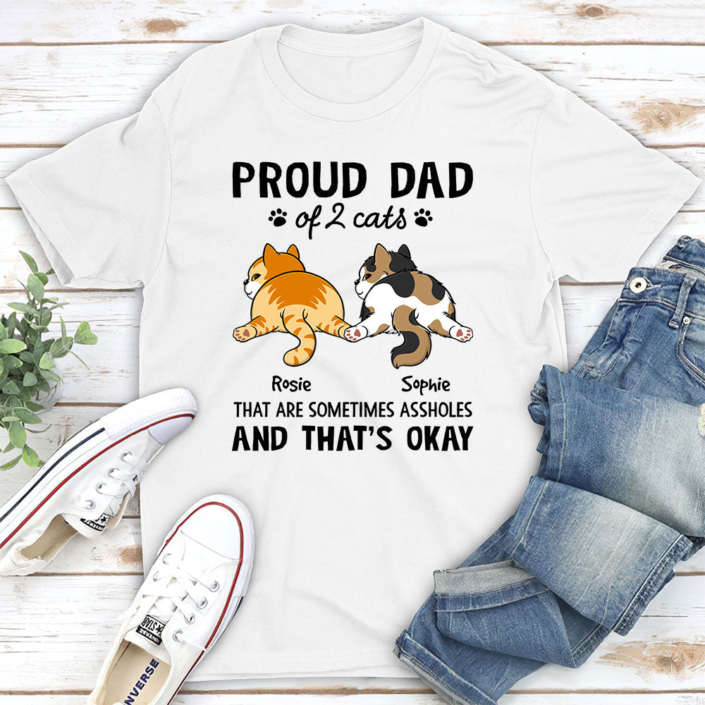 Proud Cat Mom - Personalized Custom Unisex 5.3 oz T-shirt for Pet Lovers