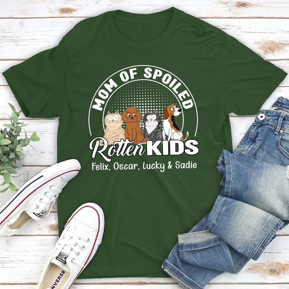 Spoiled Rotten Kids - Personalized Custom Unisex 5.3 oz T-shirt for Pet Lovers