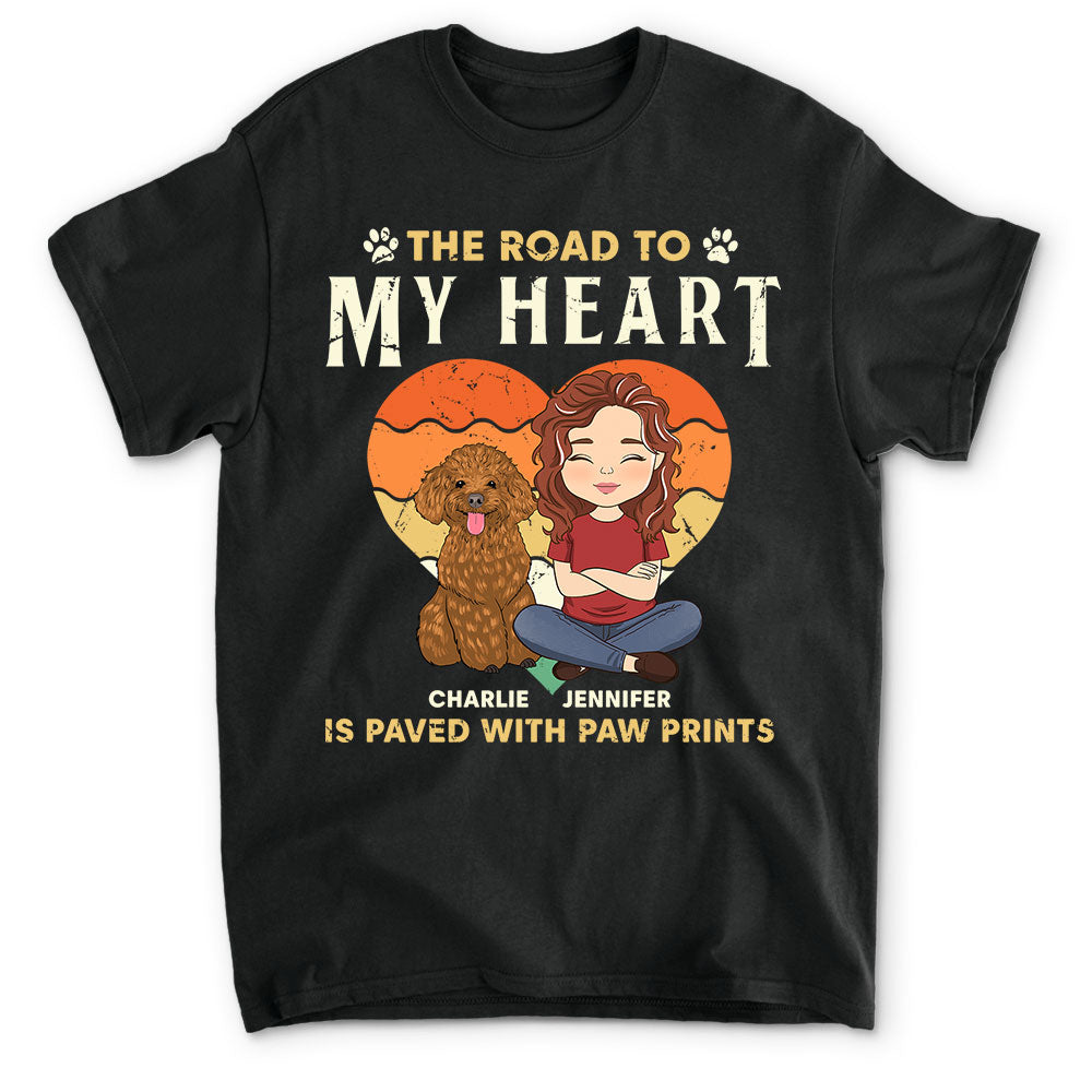 Paw Prints - Customizable Personalized Unisex 5.3 oz T-shirt for Pet Lovers