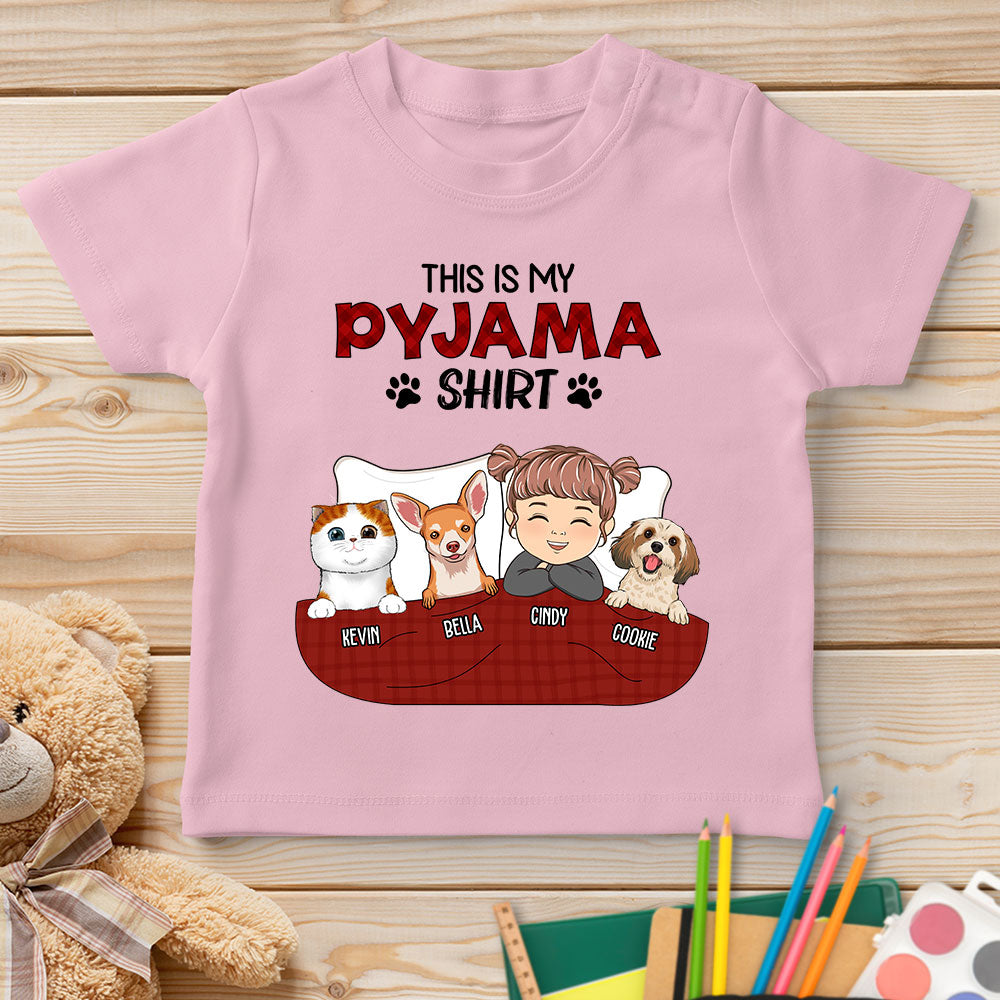 Personalized Custom Youth Pajama Shirt Version 2 - Ideal Gift T - shirt for Pet Lovers