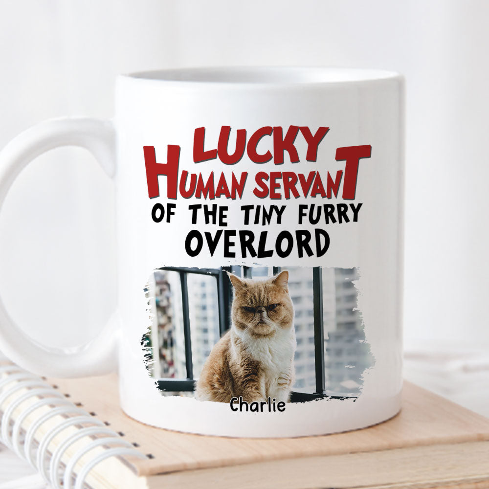 Lucky Human Servant - Exquisite Personalized Custom Coffee Mug for Pet Lovers