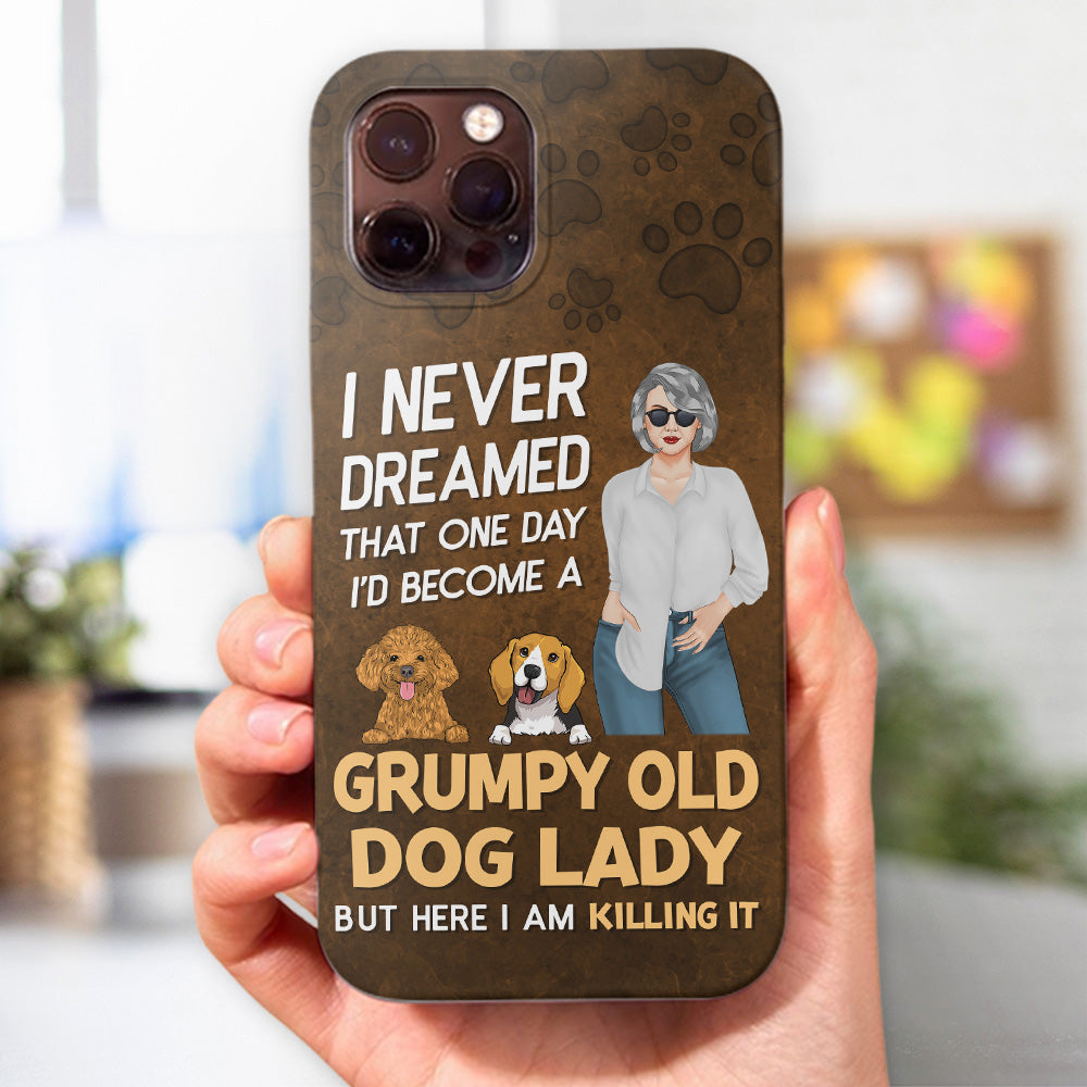 Grumpy Dog Lady - Exquisitely Personalized Custom Phone Case for Pet Enthusiasts