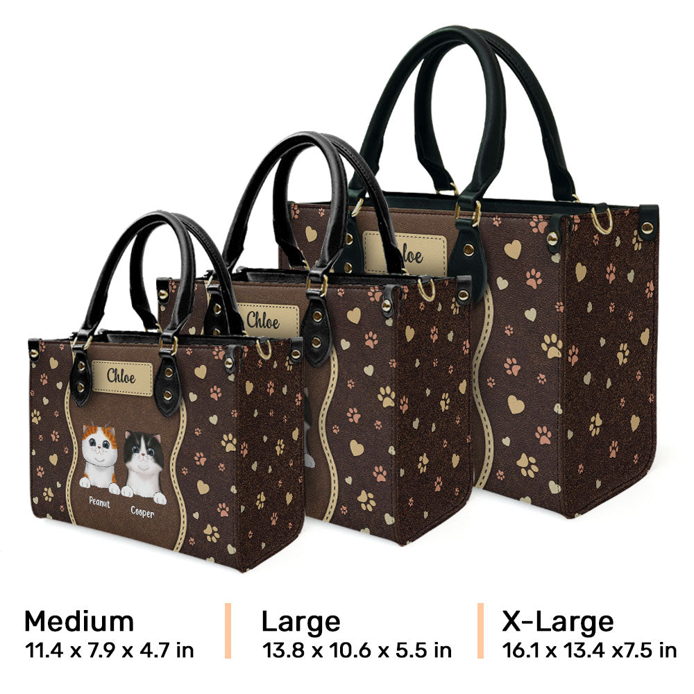 Fur Mom With Love - Exclusive Personalized Custom Leather Handbag for Fur Baby Lovers