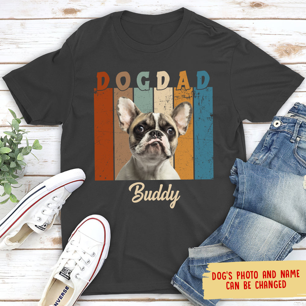 Stylish Dog Mom/Dad Retro - Personalized Custom Unisex Cotton Blend T-shirt
