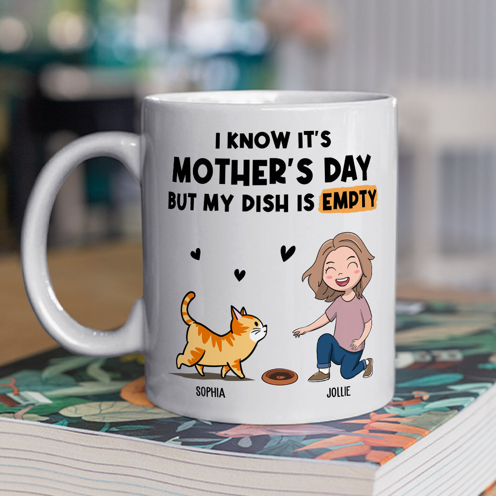 Empty Dishes - Customizable Personalized 11oz White Ceramic Coffee Mug for Pet Lovers