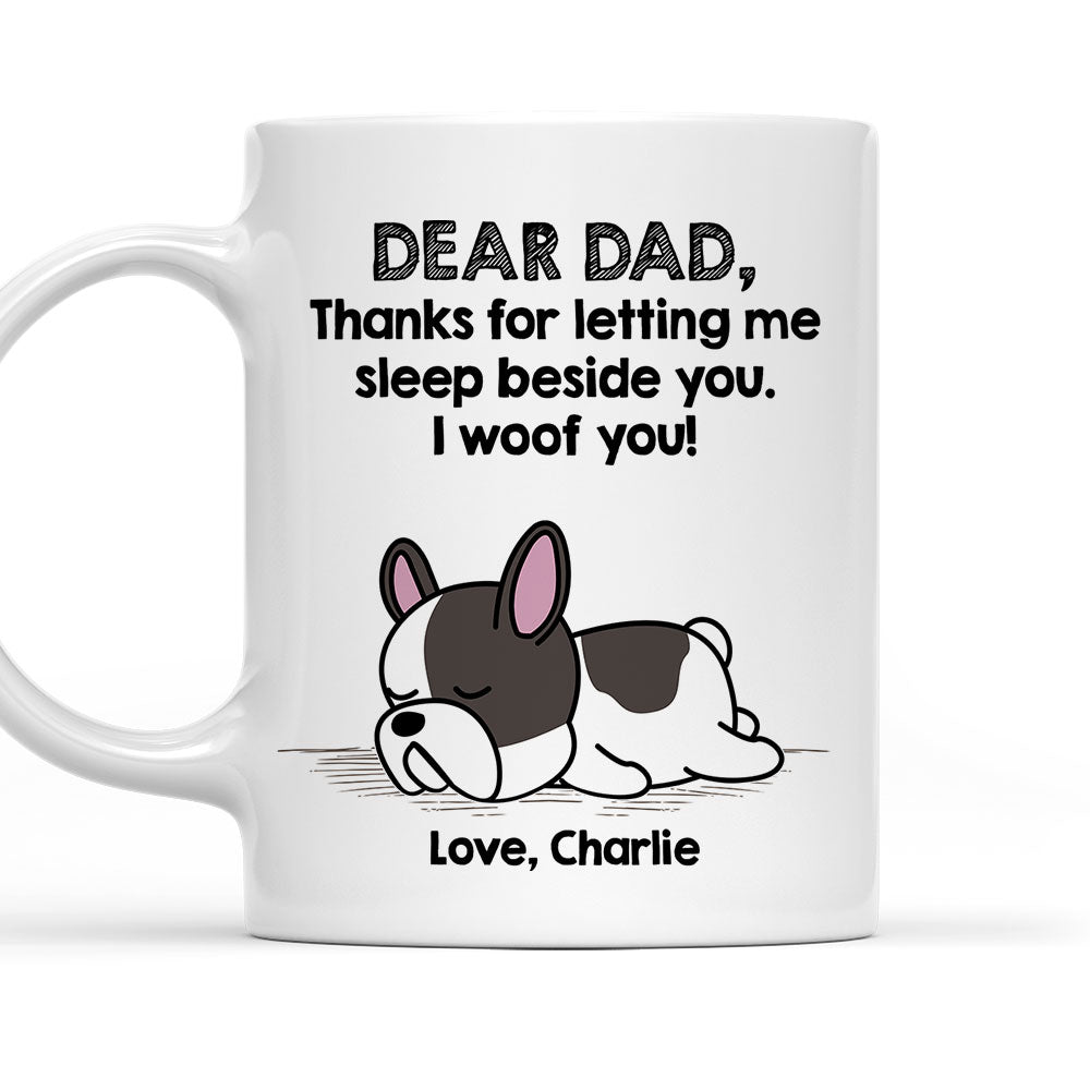 Sleep Beside Dog 2 - Premium Personalized Custom Coffee Mug for Pet Lovers