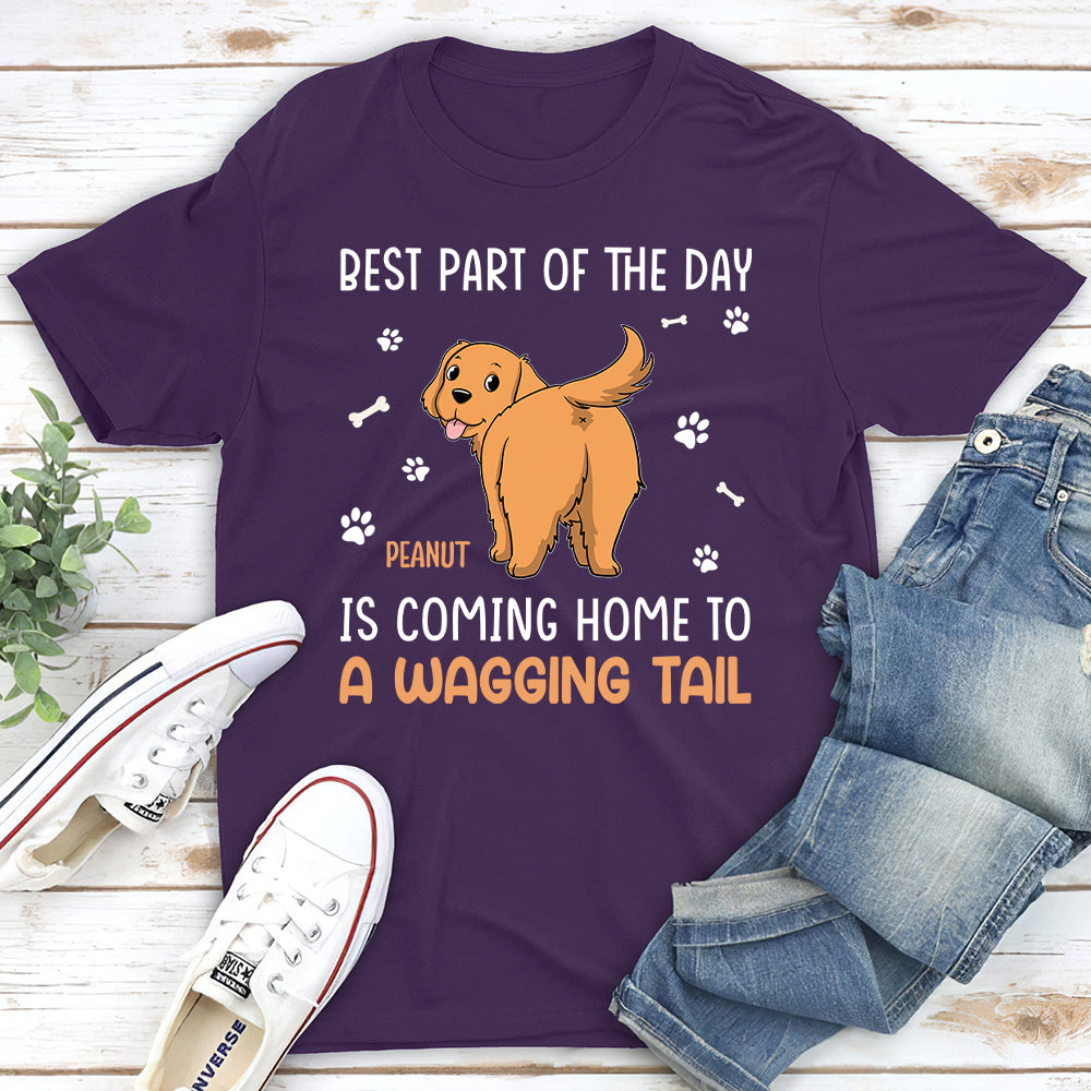 Best Part Of The Day - Personalized Custom Unisex 5.3 oz T-shirt for Pet Lovers
