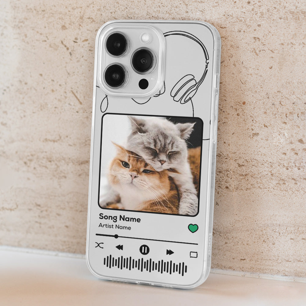 Personalized Music Player Custom Pet Phone Case - Ideal for Canine and Feline Lovers