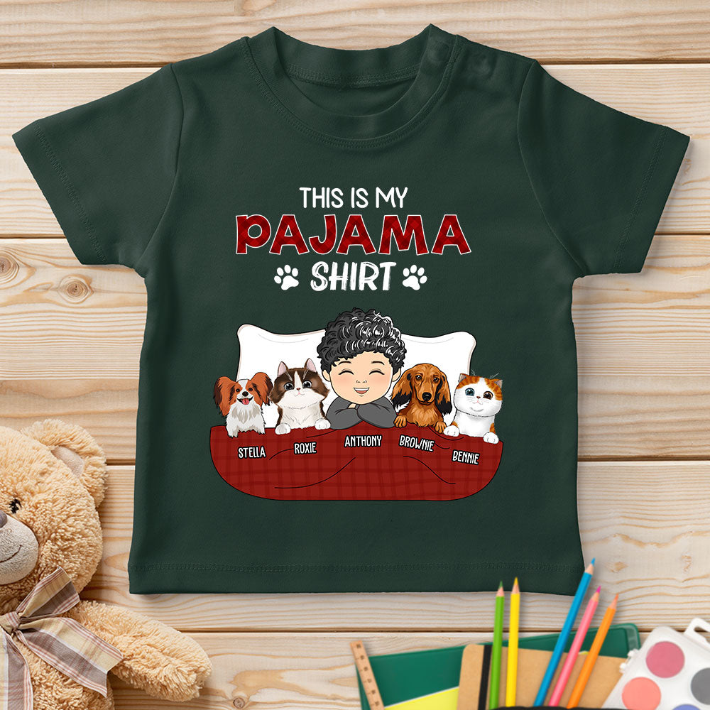 Personalized Custom Youth Pajama Shirt Version 2 - Ideal Gift T - shirt for Pet Lovers