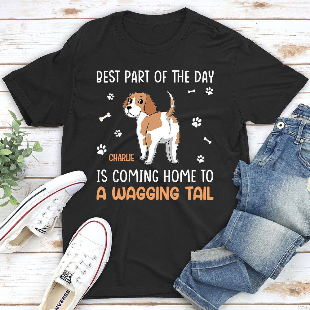 Best Part Of The Day - Personalized Custom Unisex 5.3 oz T-shirt for Pet Lovers