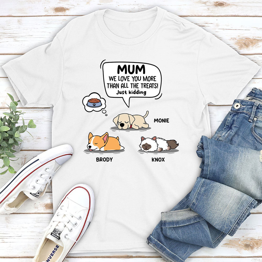 Pet Just Kidding - Personalized Custom Unisex 5.3 oz T-shirt for Pet Lovers