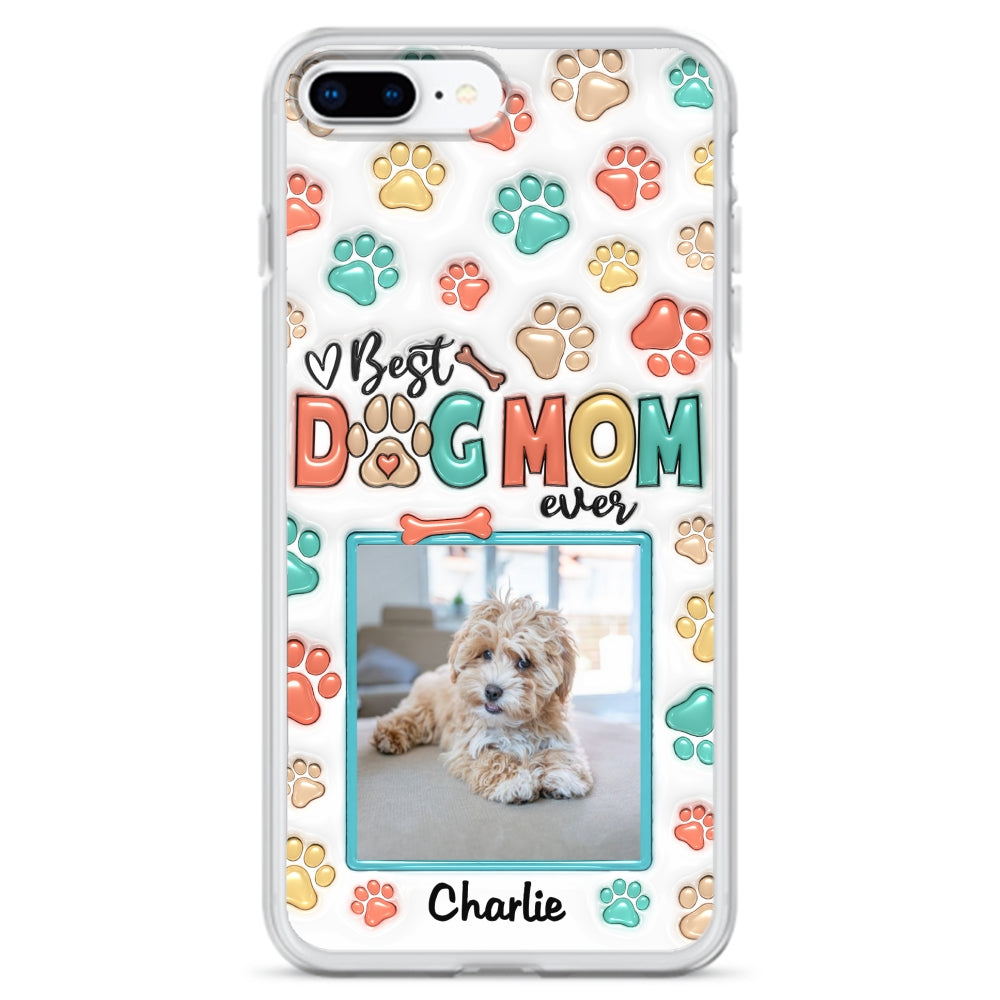 Best Fur Mom Ever Personalized 3D Inflated Effect Custom Photo Phone Case for Smartphones