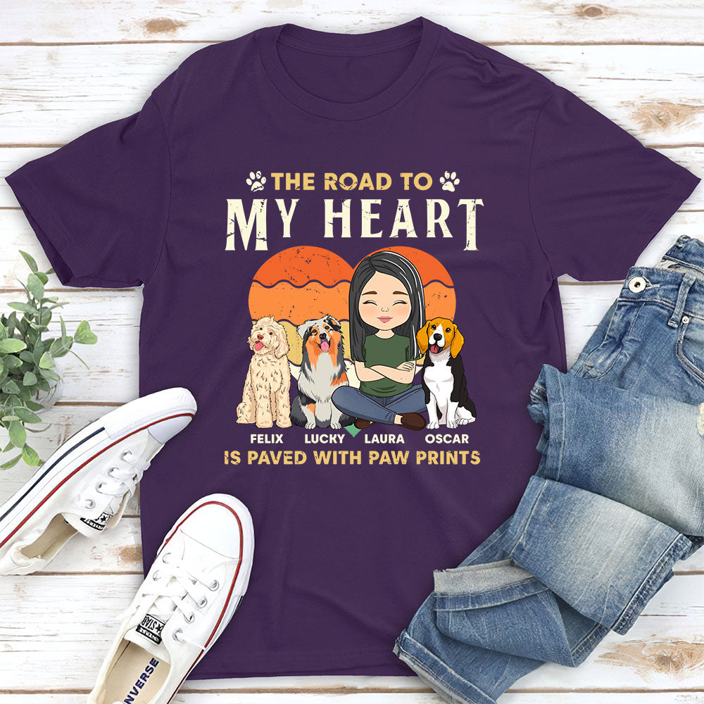 Paw Prints - Customizable Personalized Unisex 5.3 oz T-shirt for Pet Lovers