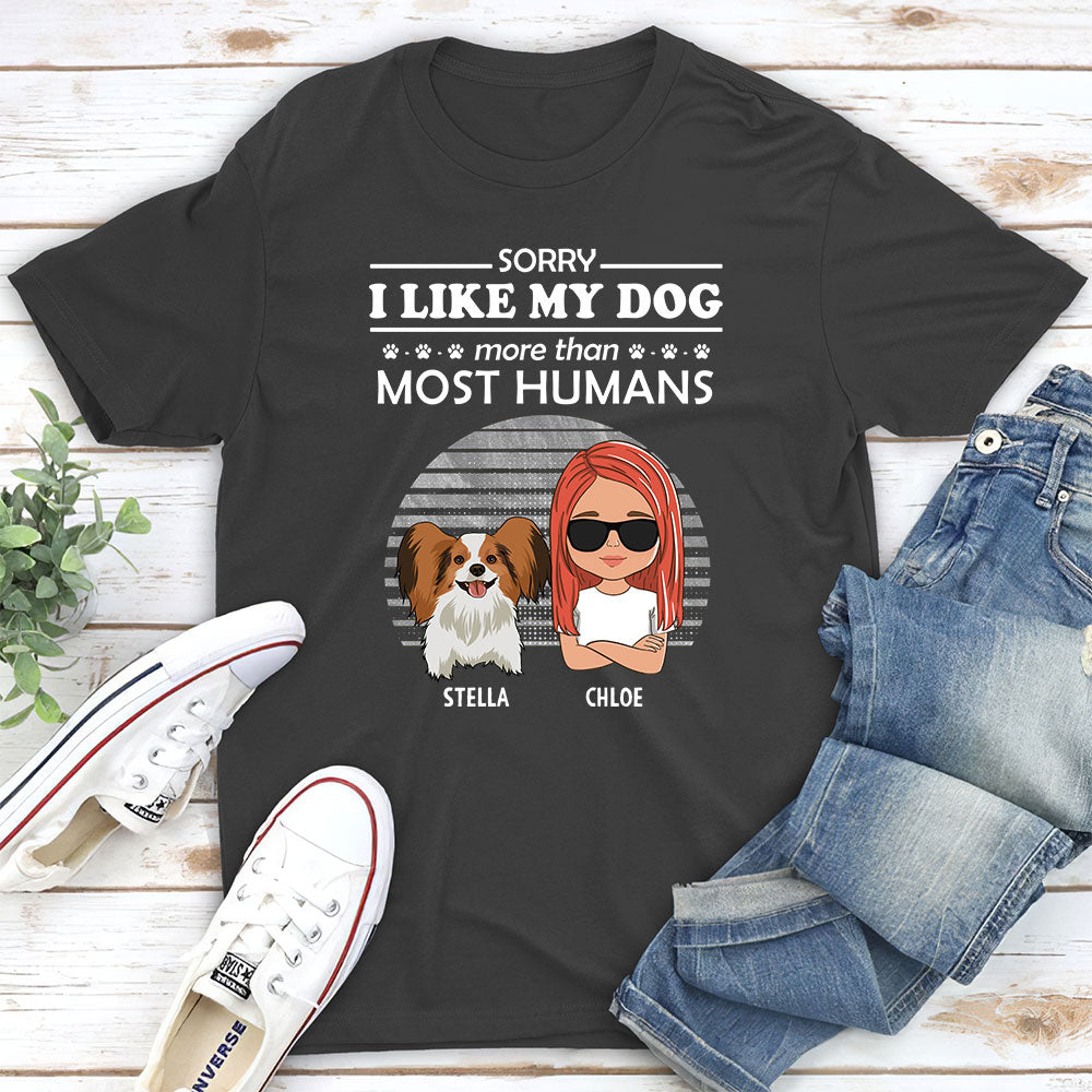 Sorry Not Sorry - Exclusive Personalized Custom Unisex 5.3 oz T-shirt for Pet Lovers