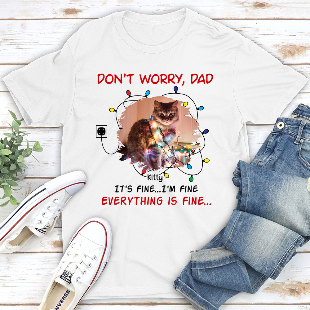 Everything Is Fine Personalized Custom Unisex Photo T-shirt - Ideal Gift for Pet Lovers