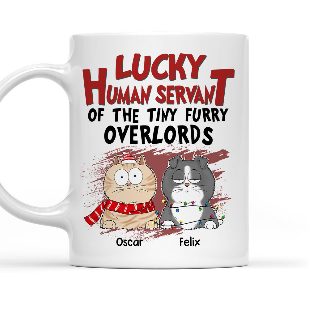 Lucky Human Servant - Exquisite Personalized Custom Coffee Mug for Pet Lovers