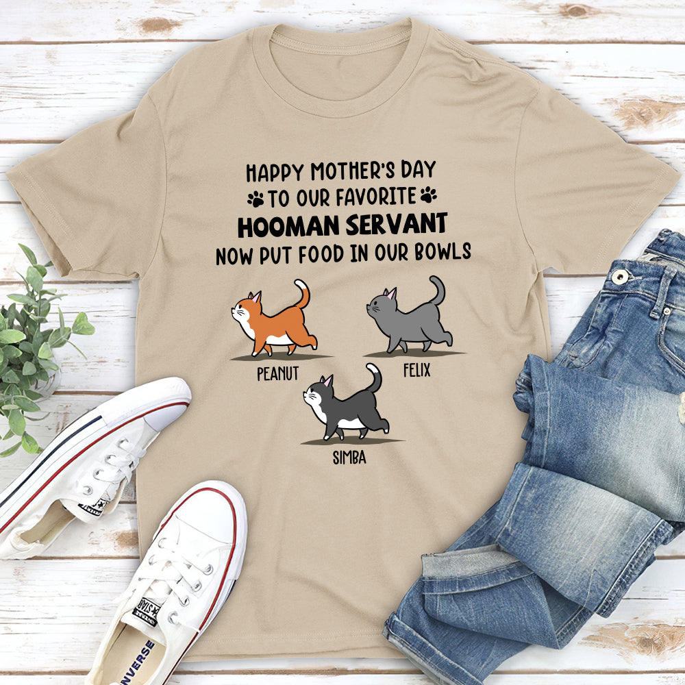 Favorite Hooman Servant - Personalized Custom Unisex 5.3 oz T-shirt for Pet Lovers